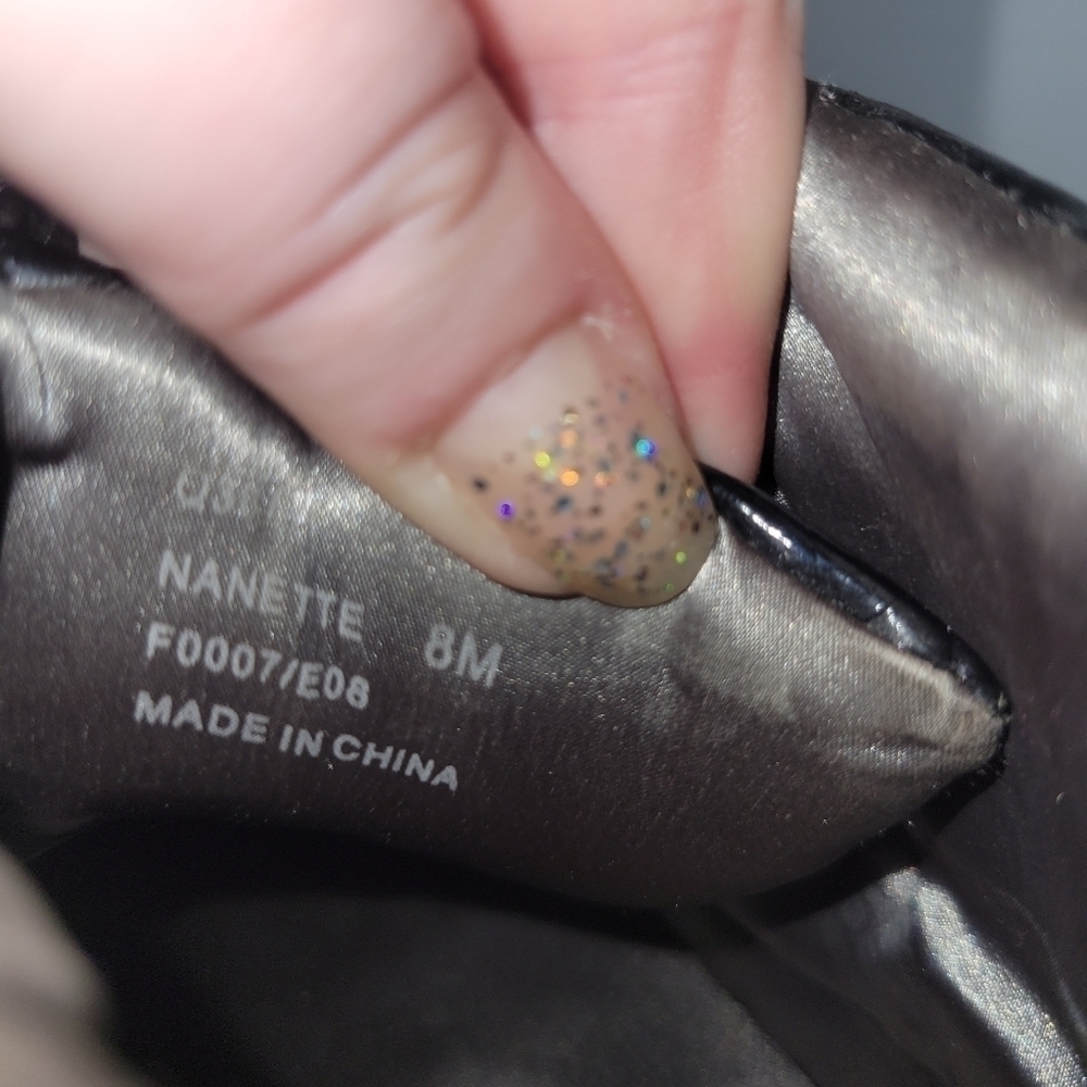 Y2k Coach Nanette High Top Sneakers Cs Monogram Black Patent Leather sz:8 - Picture 6 of 9